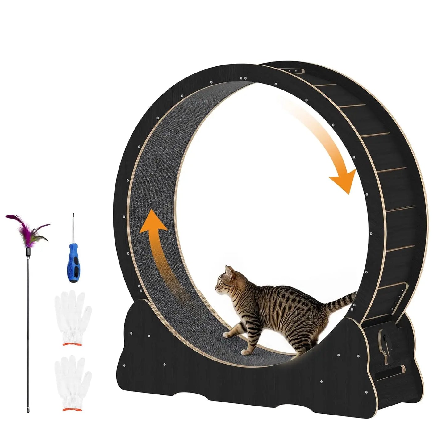 Cat Exercise Wheel Indoor Quiet Treadmill With Detachable Runway