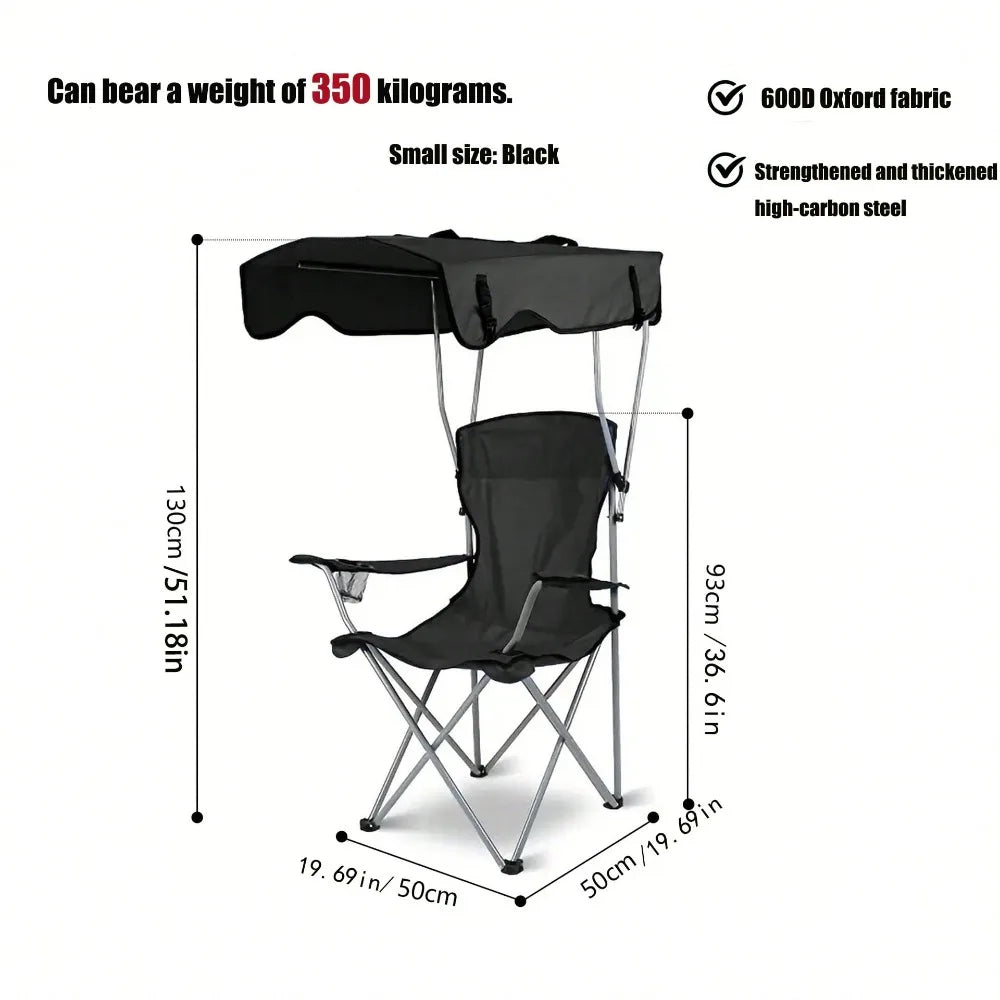 Portable Foldable Canopy Chair 600D Oxford Durable Outdoor Camping