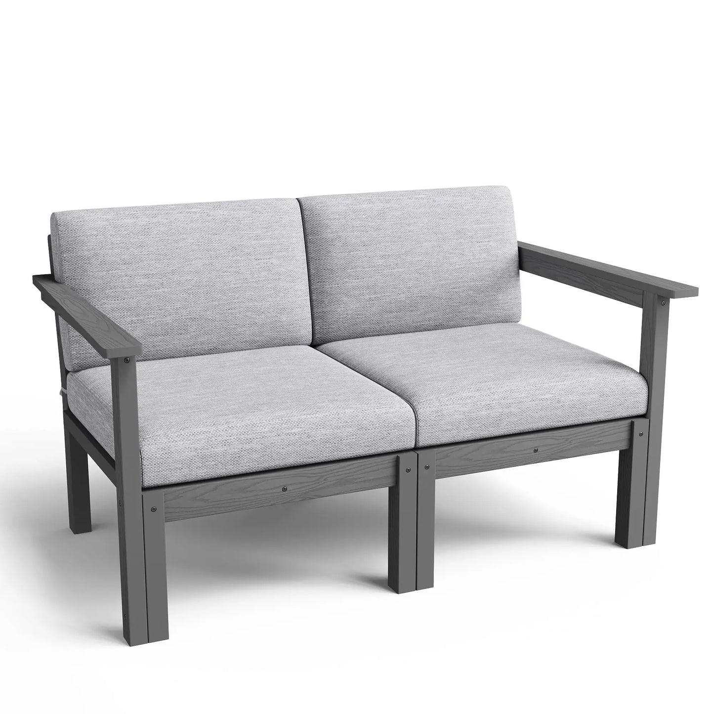 YTYIN All Weather Outdoor Bench 2 Person Poly Lumber 800lb