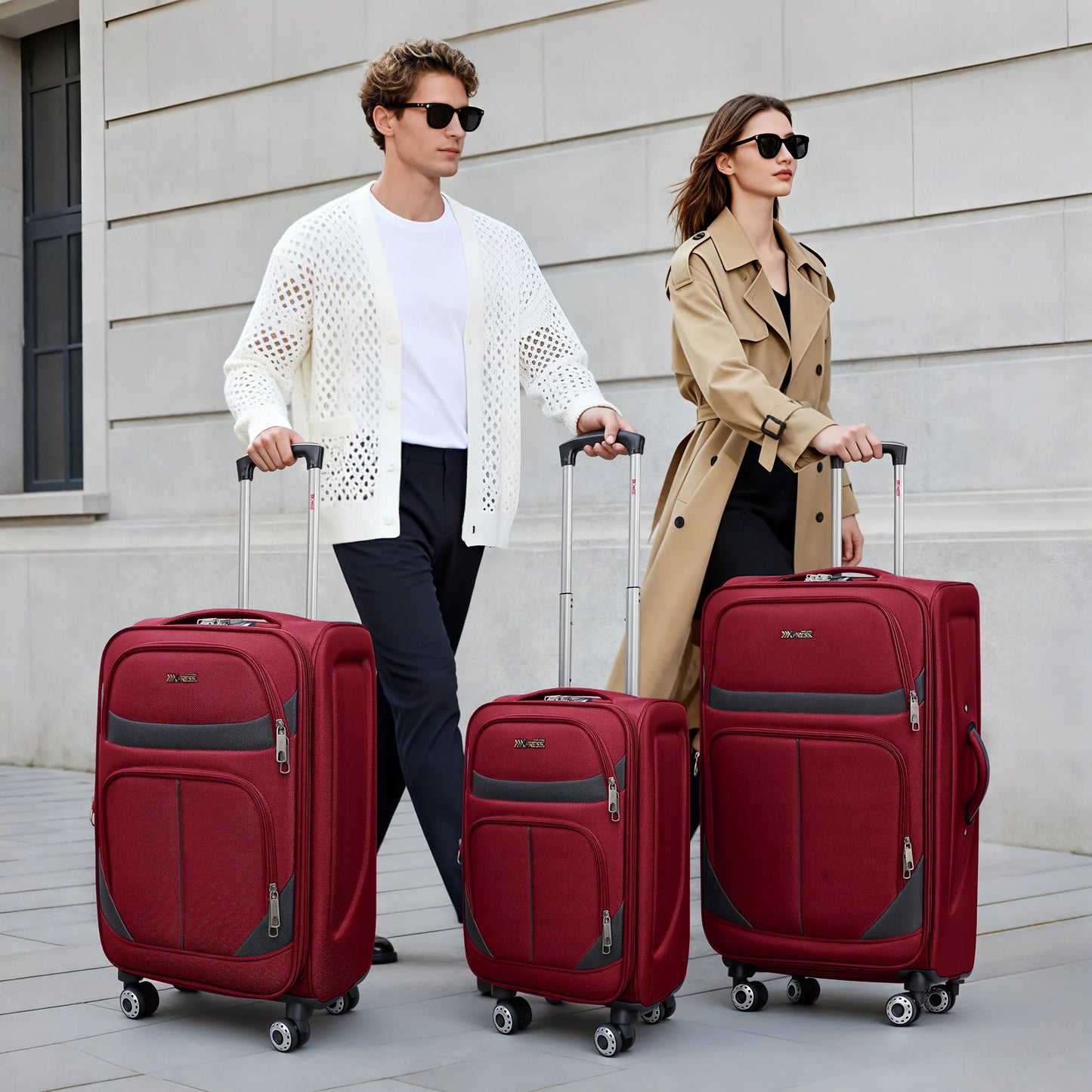 New York XPress Expandable Luggage Set 3 Piece Spinner