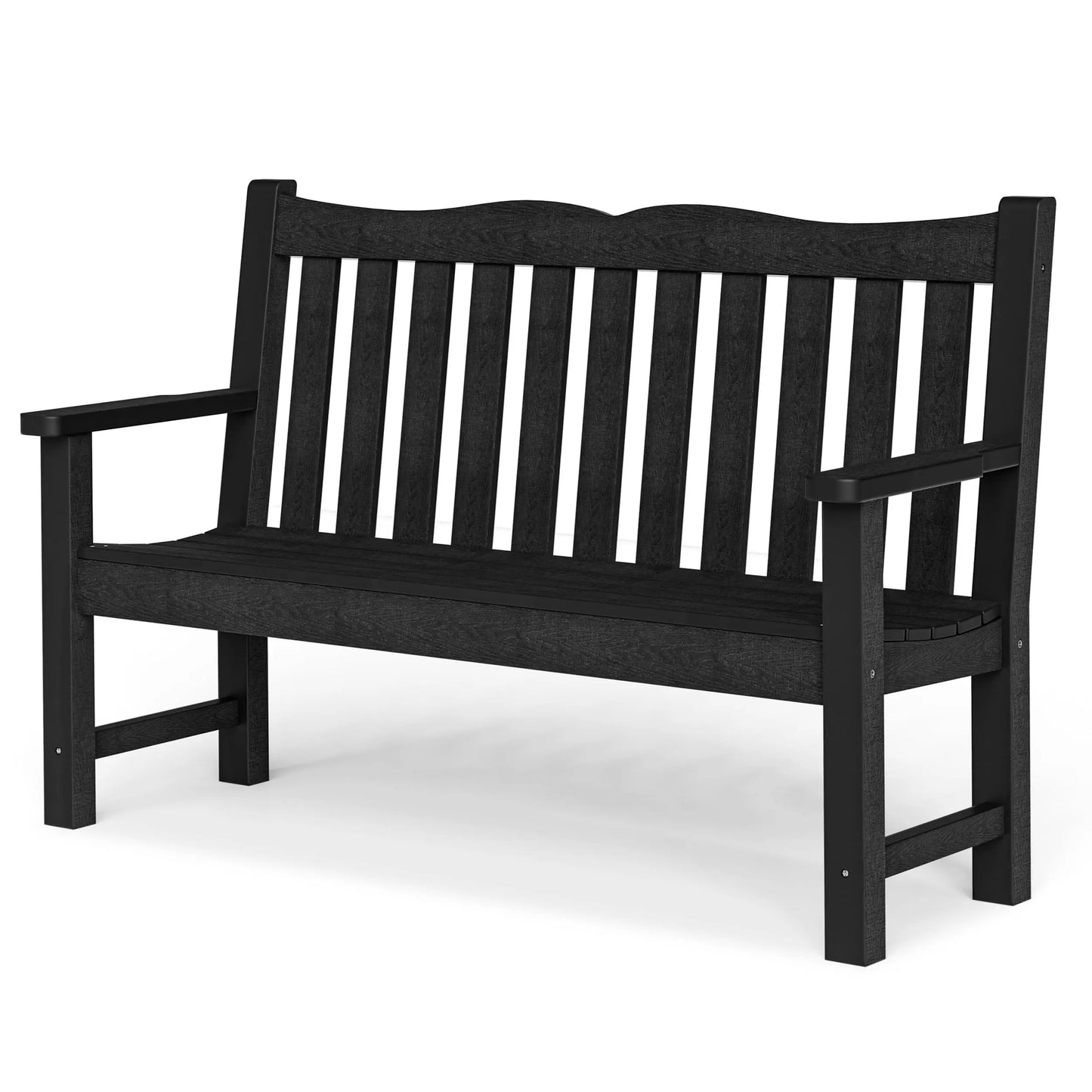 YTYIN All Weather Outdoor Bench 2 Person Poly Lumber 800lb