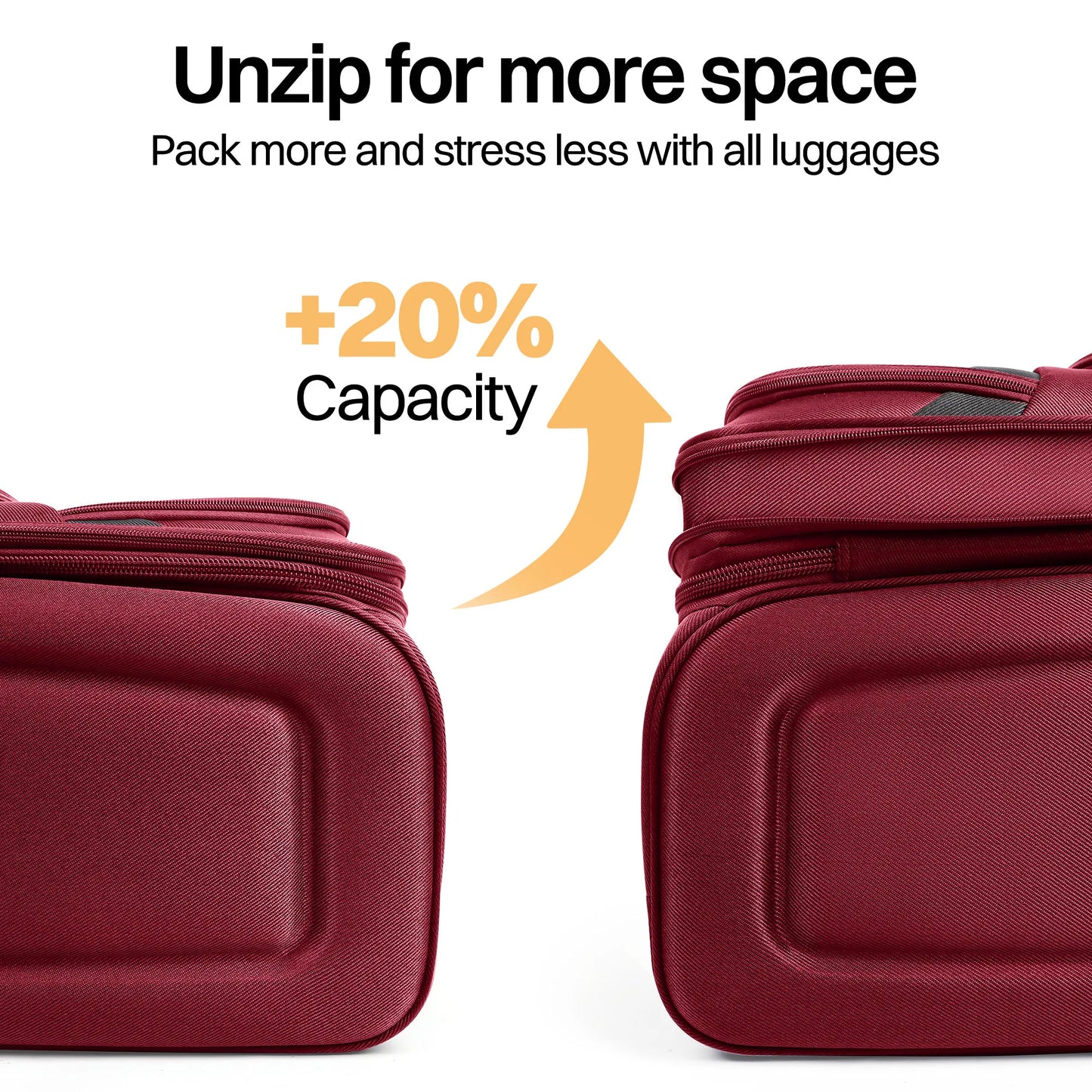 New York XPress Expandable Luggage Set 3 Piece Spinner