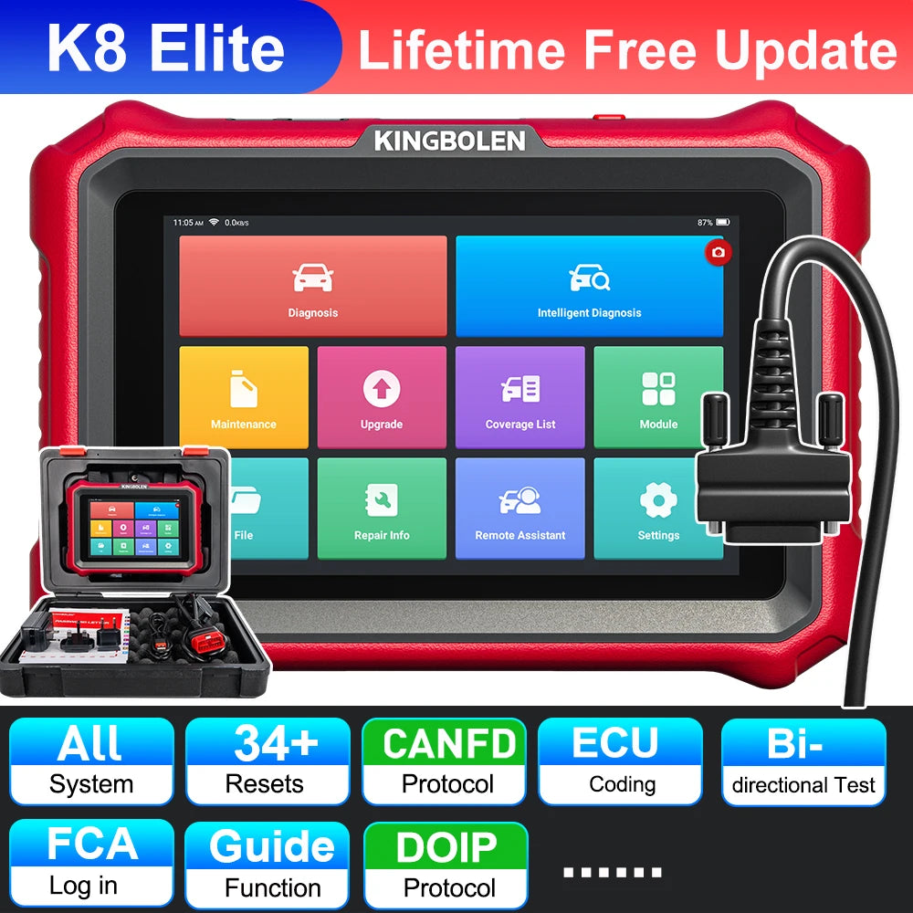 Kingbolen K8 Pro Elite Car Diagnostic Tool With Bi Directional