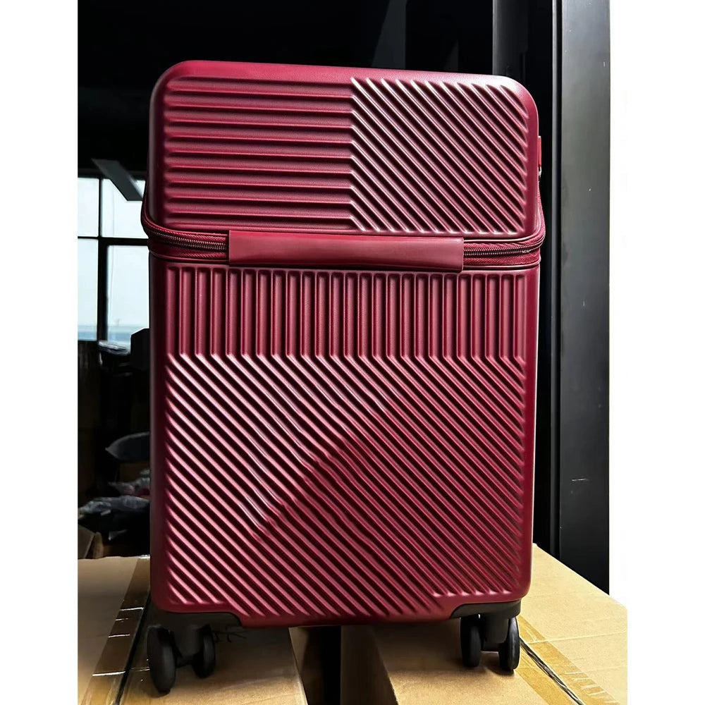 NONECN Luggage Stylish Business Suitcase With Cup Holder Carry On