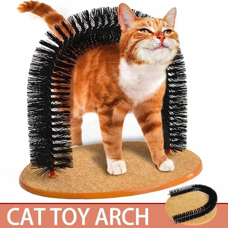 Cat Arch Grooming Toy Massage Brush And Scratching Pad