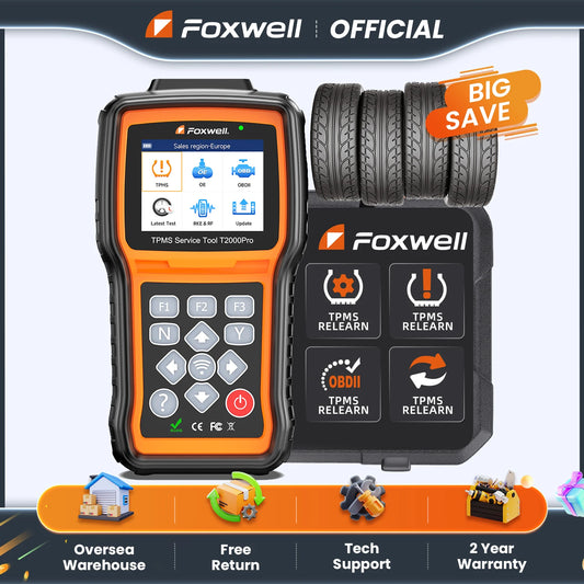 FOXWELL T2000 PRO Tire Pressure TPMS Tool Relearn Activate Sensors