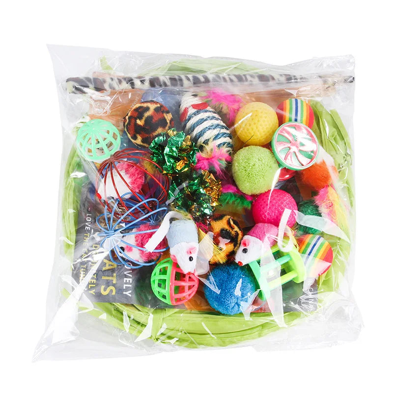 Kitten Toys Variety Pack Cat Toys Set With Sisal Mouse Bell Balls