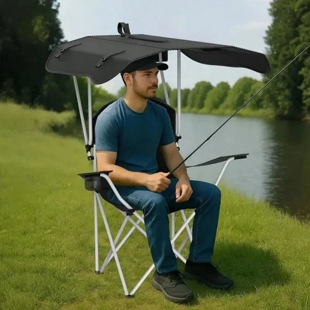 Portable Foldable Canopy Chair 600D Oxford Durable Outdoor Camping