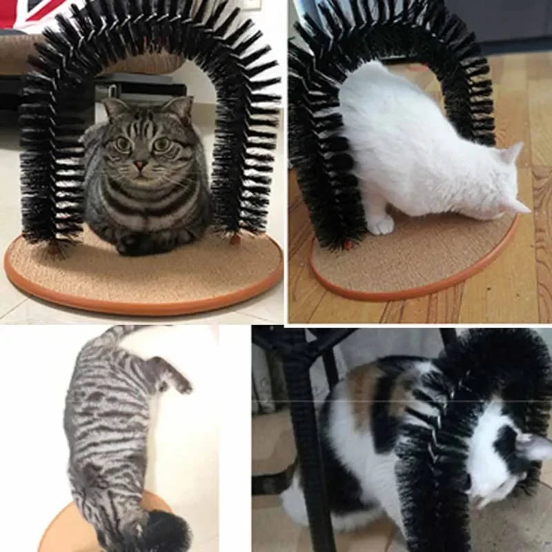 Cat Arch Grooming Toy Massage Brush And Scratching Pad