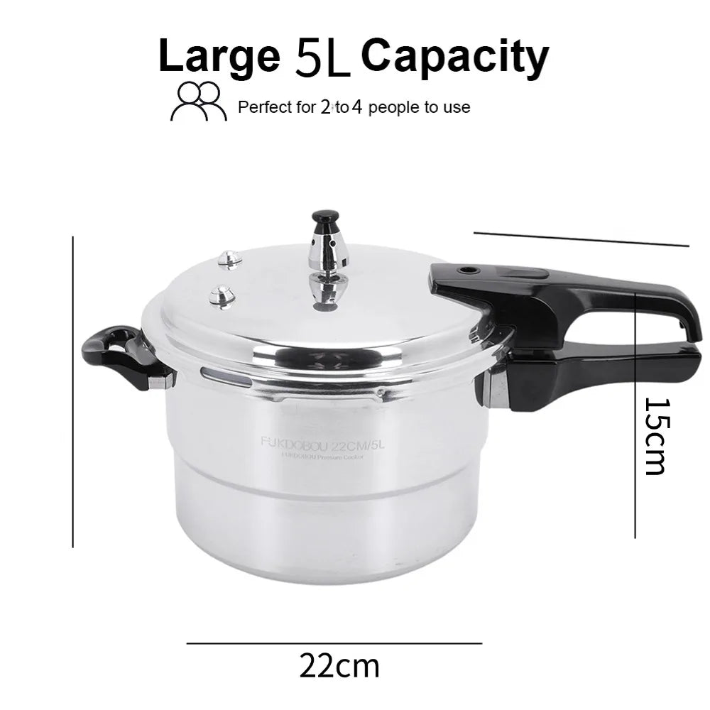 Aluminum Pressure Cooker With Steaming Plate For Induction Stoves