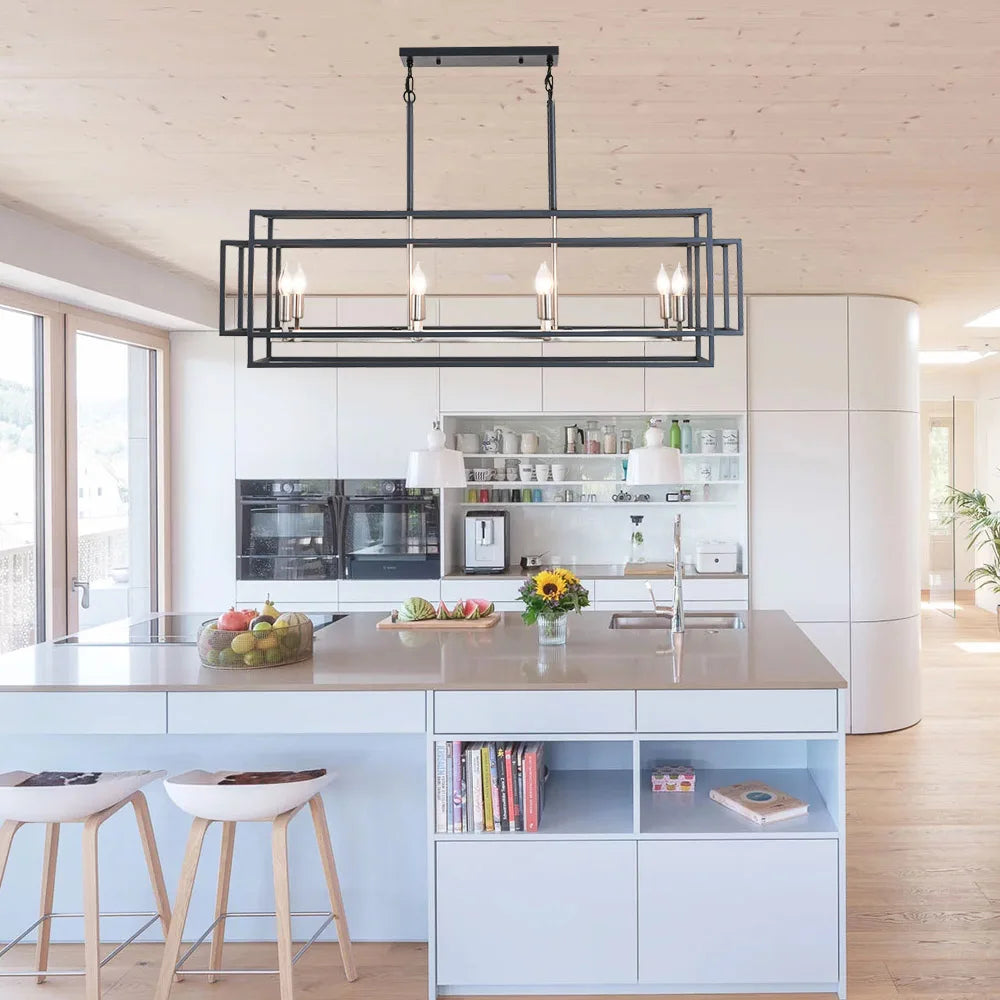 LovingC Retro Industrial Chandelier Pendant Lighting for Dining and Kitchen