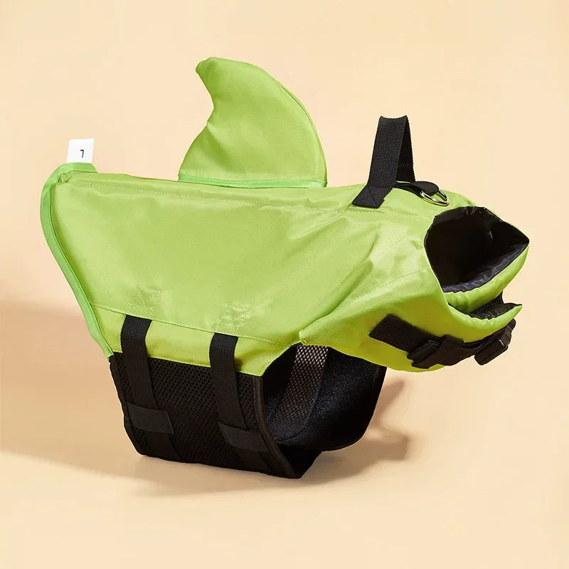 Dog Life Vest Summer Adjustable Pet Shark Swimsuit Buoyancy Jacket