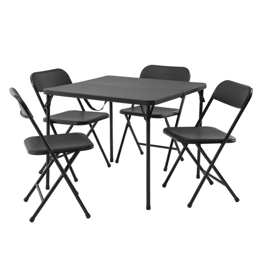 XMSJ Five Piece Resin Folding Table And Chairs Set Home