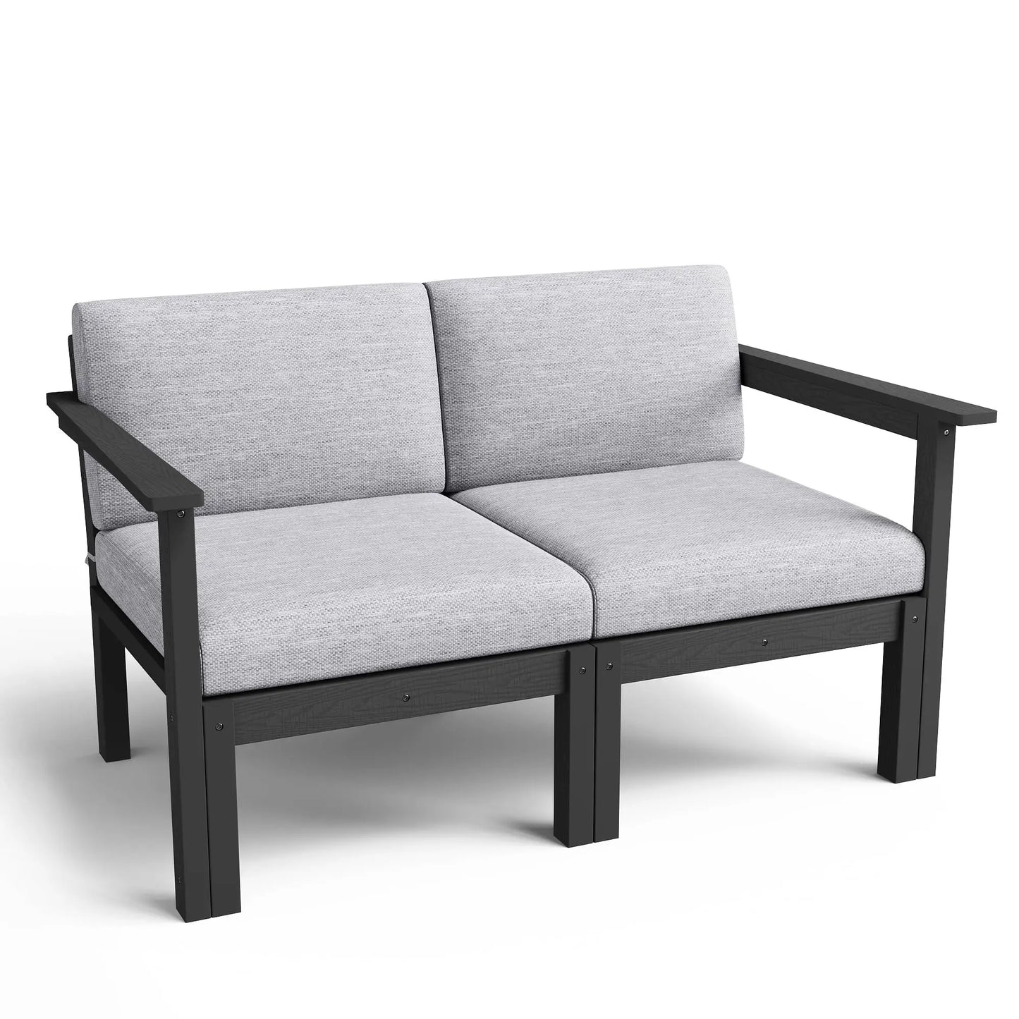 YTYIN All Weather Outdoor Bench 2 Person Poly Lumber 800lb