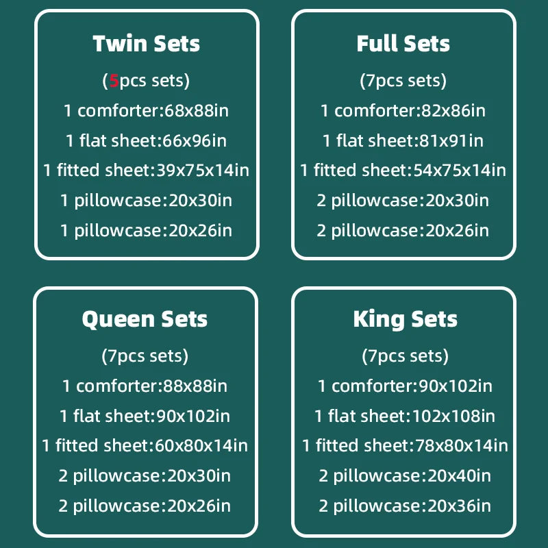 easYumCN 7 Piece Bedding Set With Comforter And Sheets