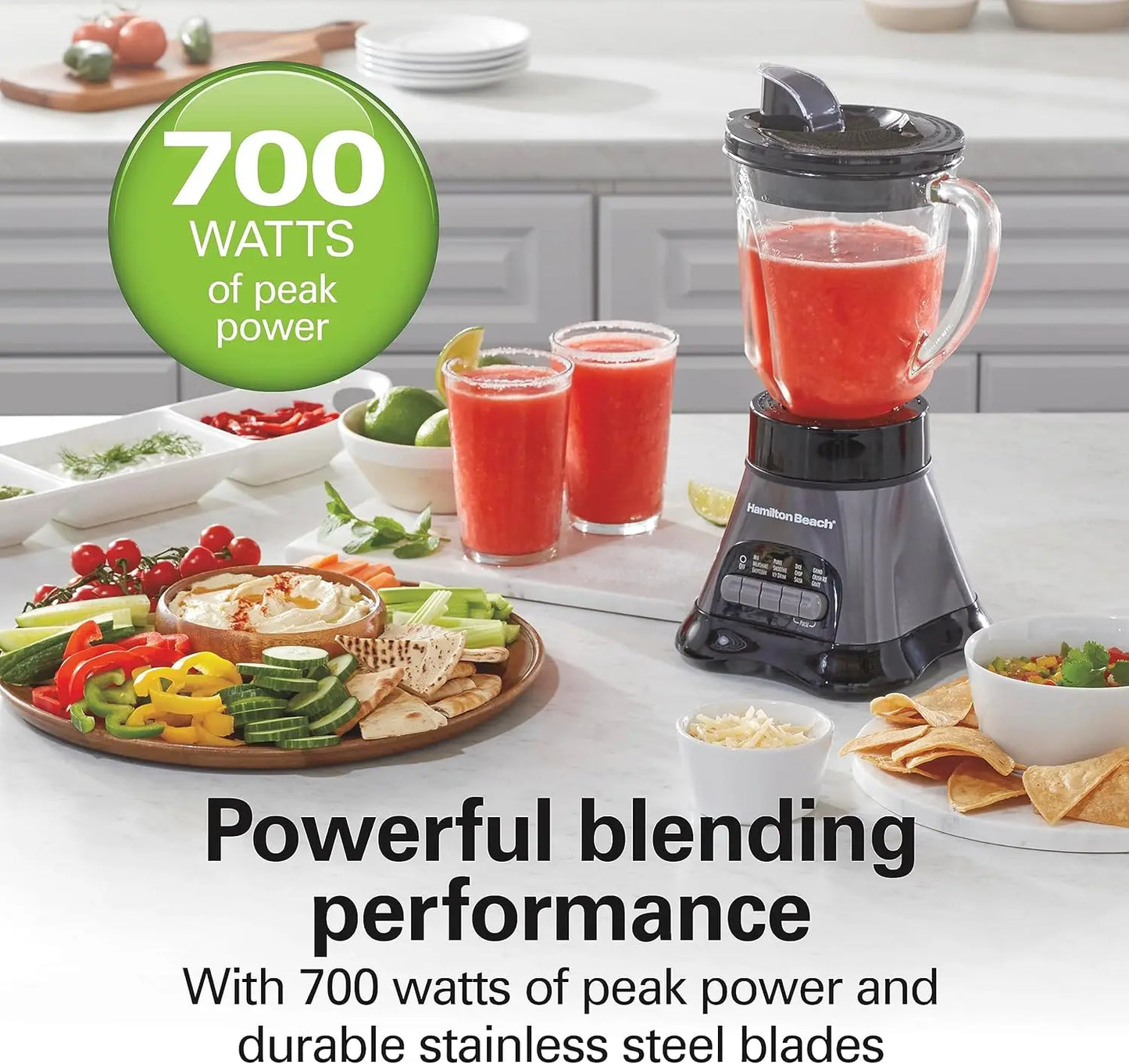 Iosn Blender And Food Processor Combo 700W 3 Cup Chopper Glass Jar