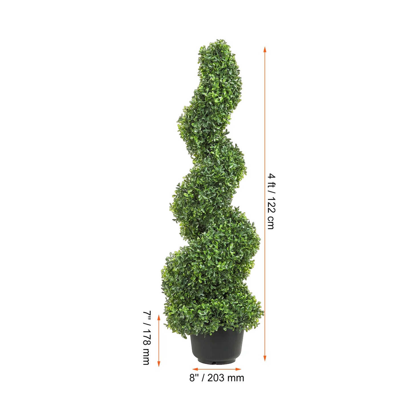 Artificial Boxwood Spiral Topiary Tower Outdoor Garden Decor