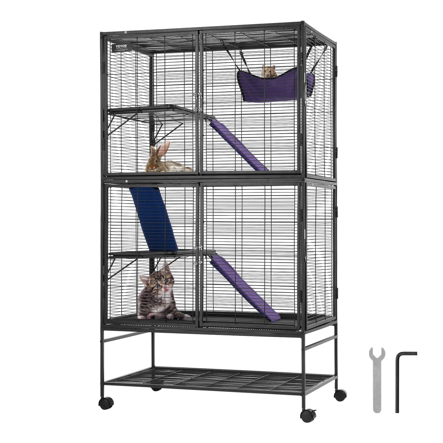 SucceBuy Metal Ferret Cage 4 Tier Critter Nation Cage