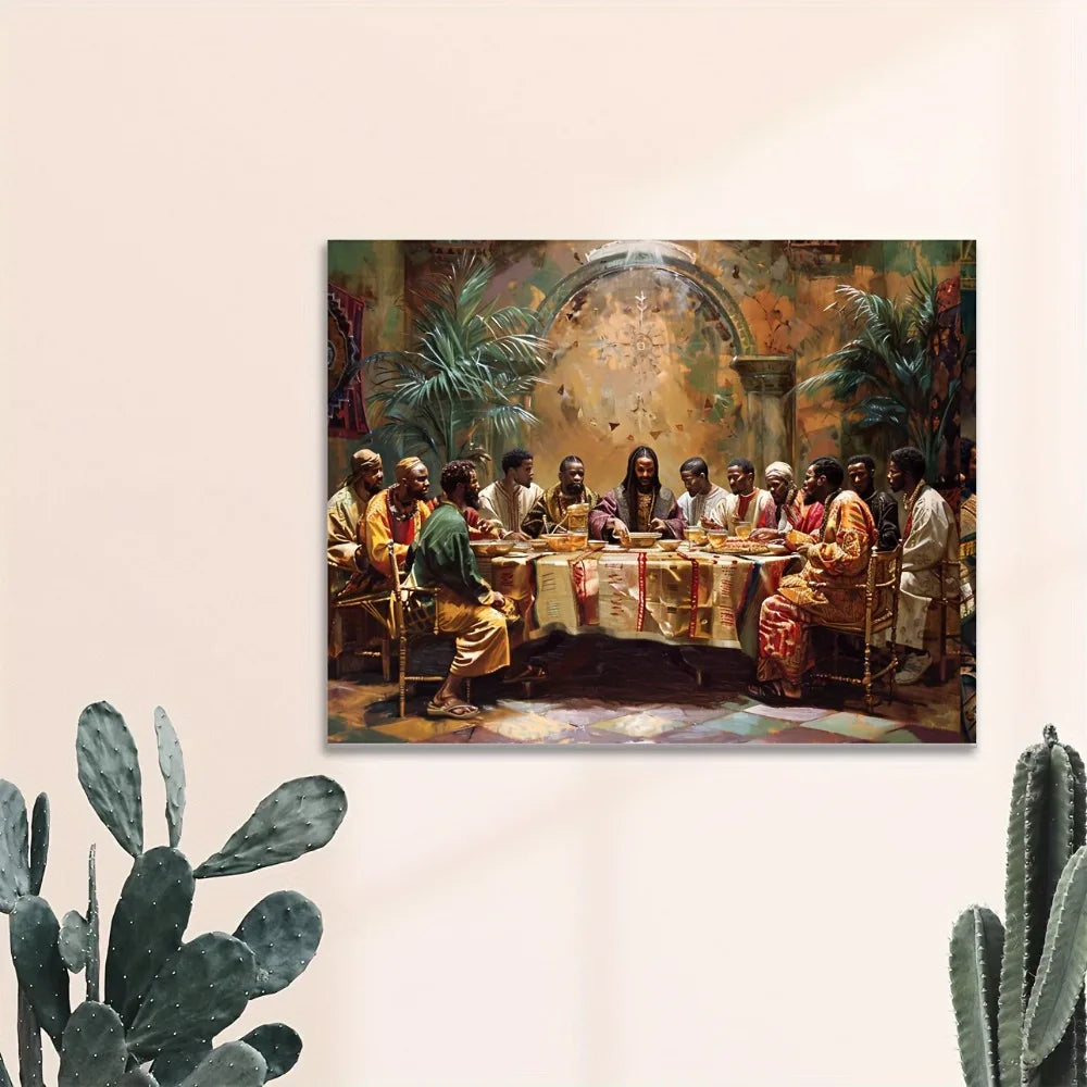 Last Supper Canvas Mural Religious Wall Art for Home Decor