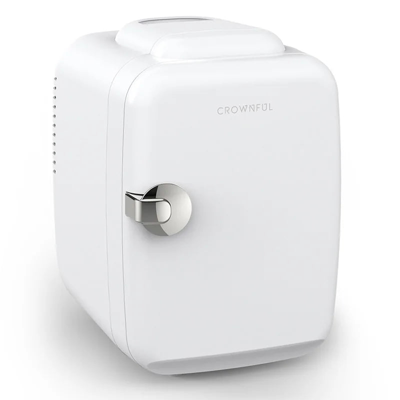Crownful Mini Fridge For Makeup Skincare Refrigerator AC DC Car
