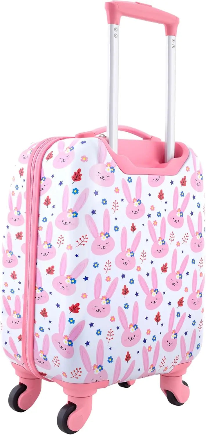 Caster 5-Piece Kids Travel Luggage Set Bunny Design With Spinner