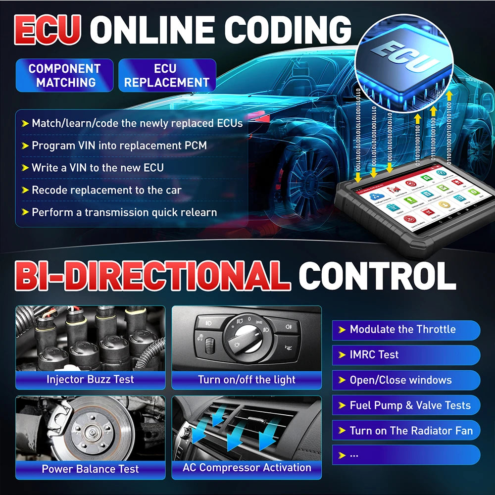 Launch X431 PRO3S Elite Car Diagnostic Tool OBD2 CAN FD