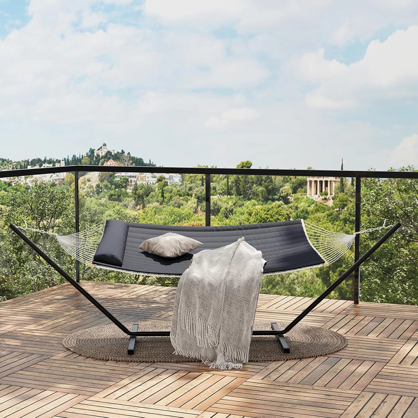 HiMISS Portable Double Hammock With Stand Two Person Outdoor