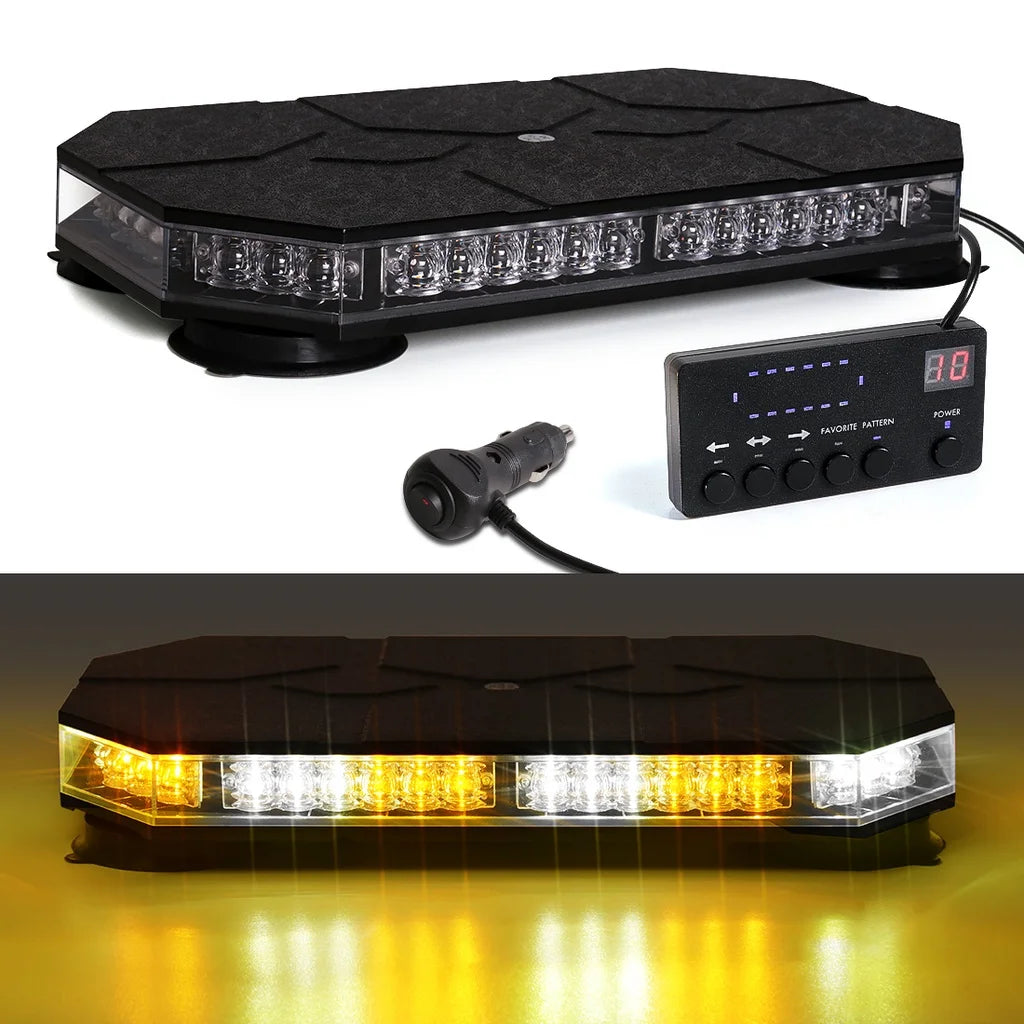 VGETTING LED Car Roof Top Strobe Lights Emergency Warning Beacon Magnetic Mount