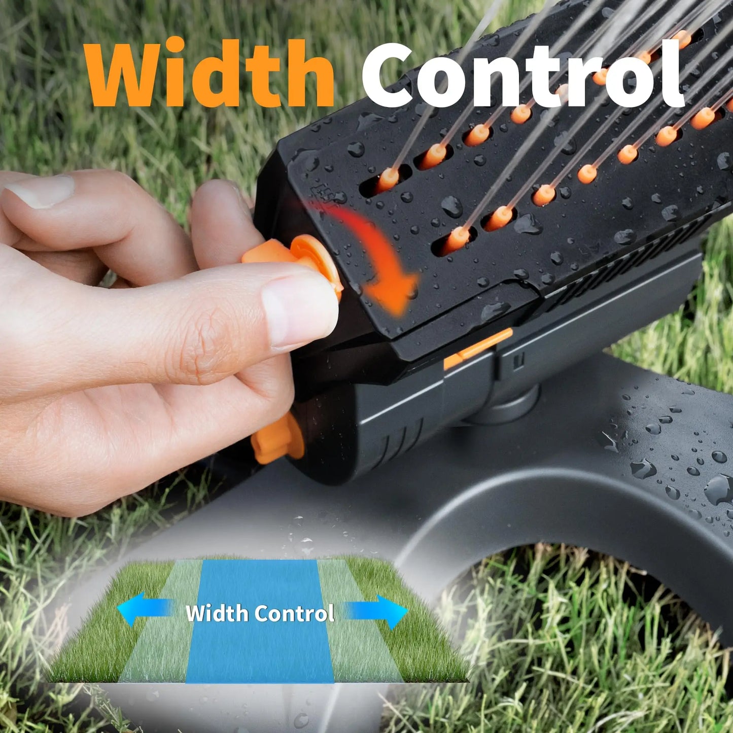 Mini Oscillating Sprinkler 16 Hole Rotating Lawn Irrigation System