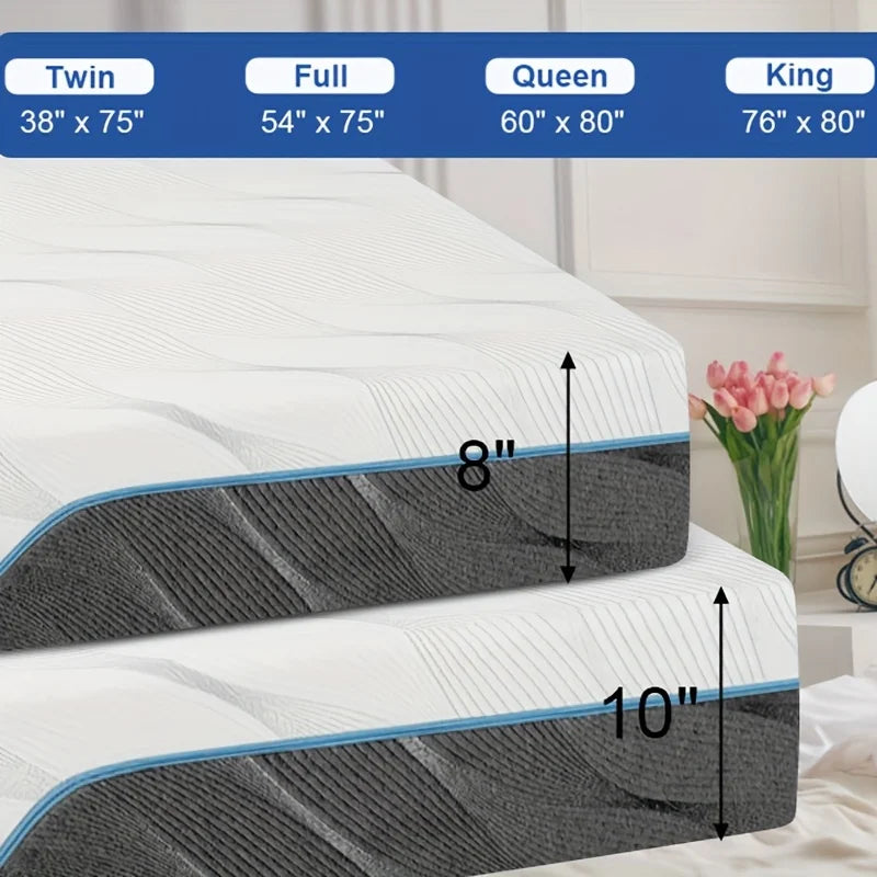 Hcore Extra Firm Dual Sided Memory Foam Mattress for Back Pain Relief