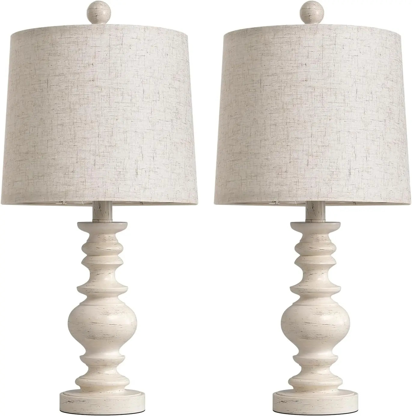 Rustic Table Lamps Set of 2 In Vintage Farmhouse Style