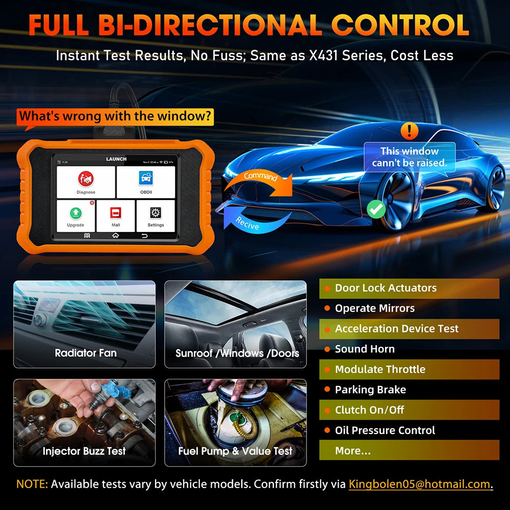 Launch X431 Elite V2.0 OBD2 Scanner BiDirectional ECU Coding