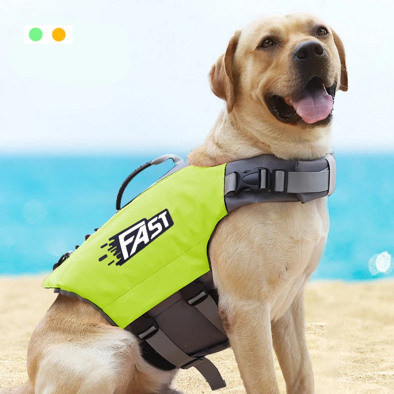 Dog Life Jacket Safety Vest Reflective Adjustable For Pool Surfing