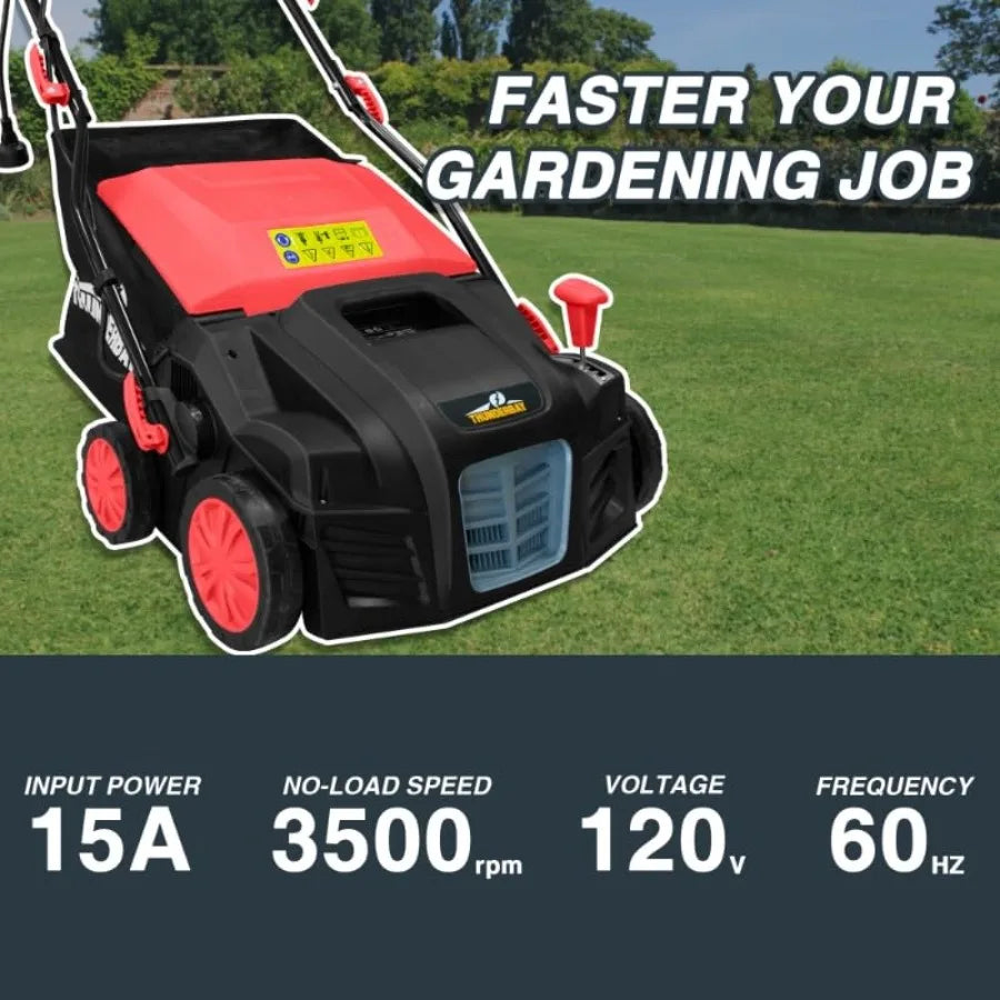 Yao Hui Huang 2-in-1 Electric Dethatcher and Scarifier Grass Bag