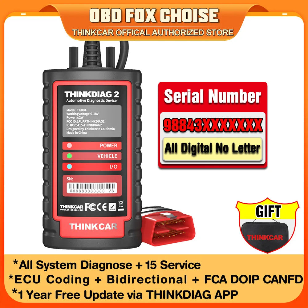 THINKCAR ThinkDiag 2 All Software Diagnostic Tool With CAN FD