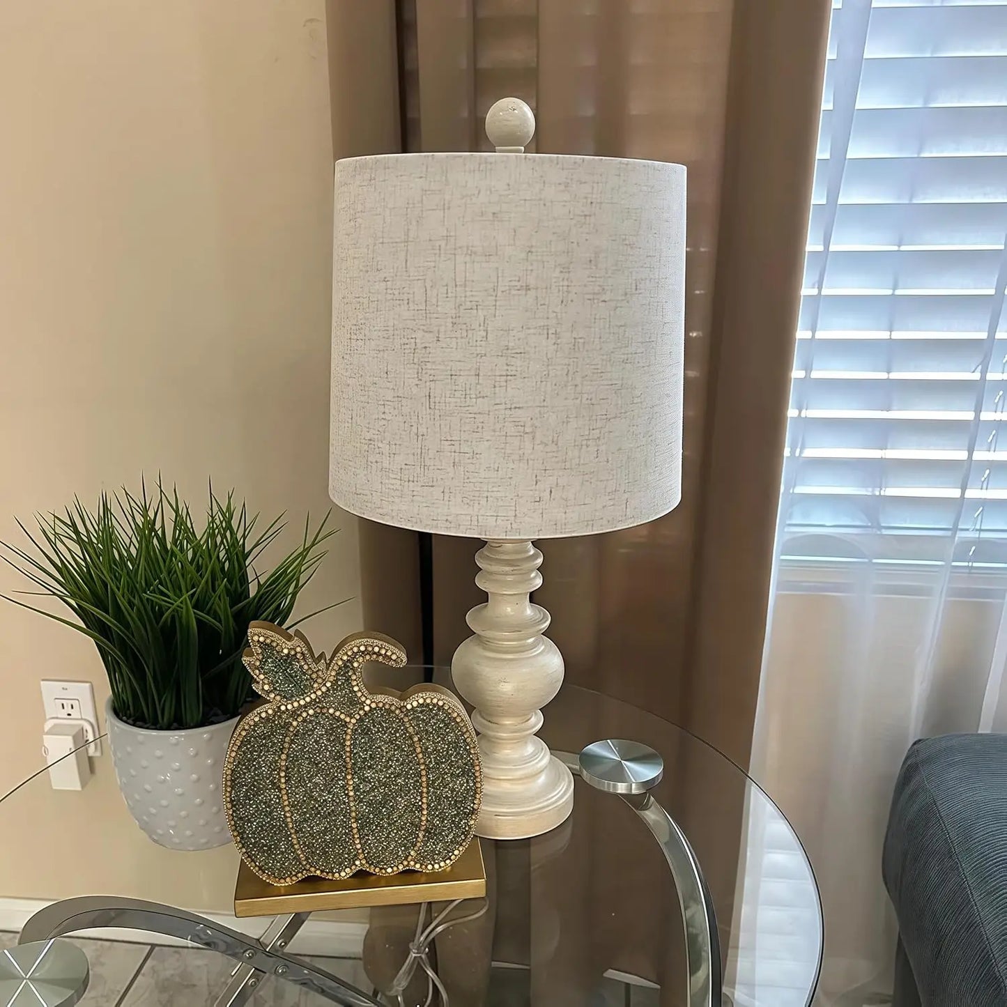 Rustic Table Lamps Set of 2 In Vintage Farmhouse Style