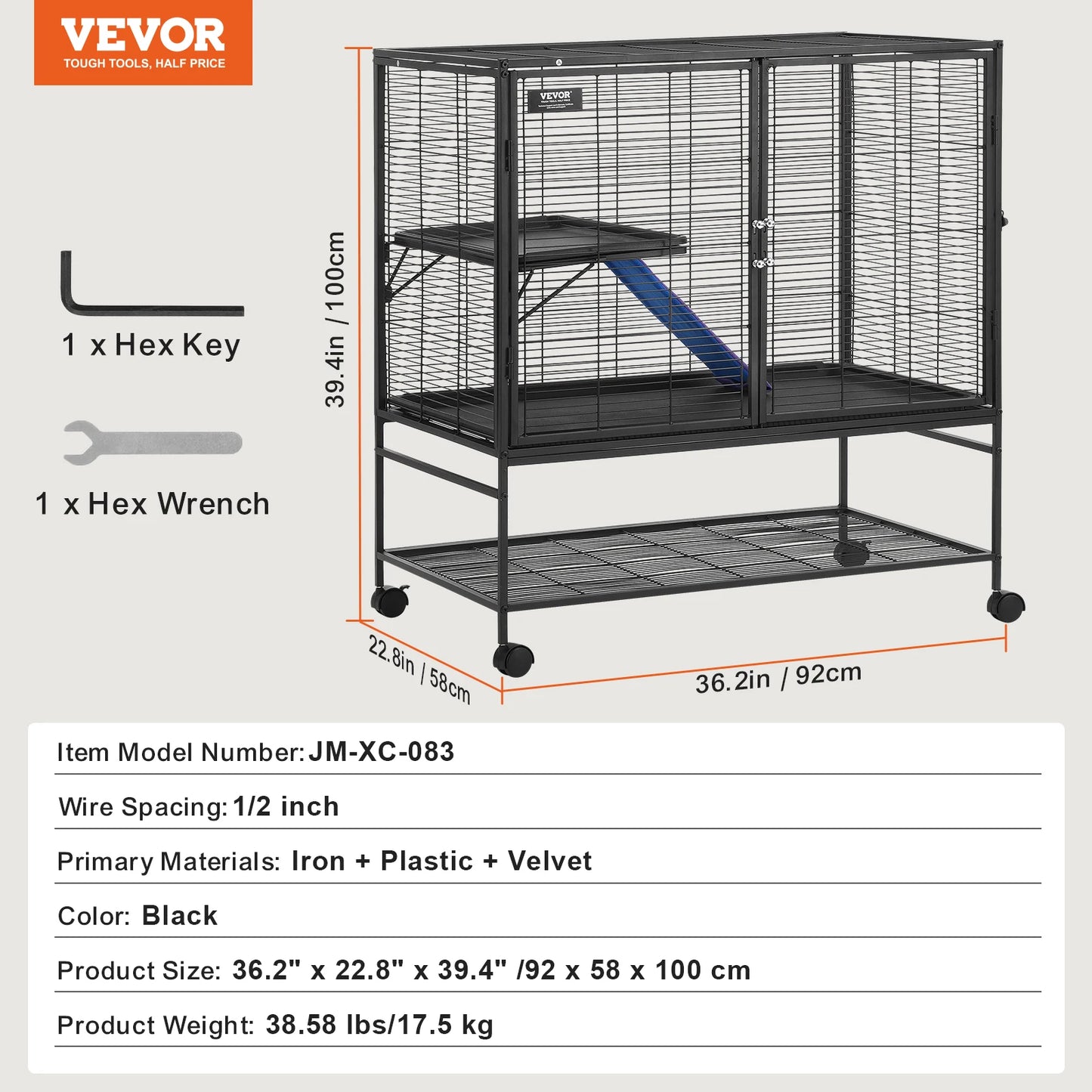 SucceBuy Metal Ferret Cage 4 Tier Critter Nation Cage