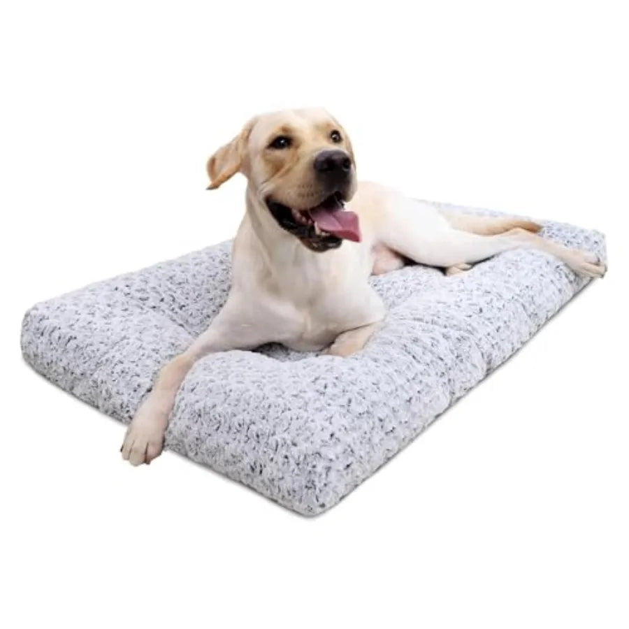 Washable Dog Bed Deluxe Plush Kennel Pad Ultra Cozy