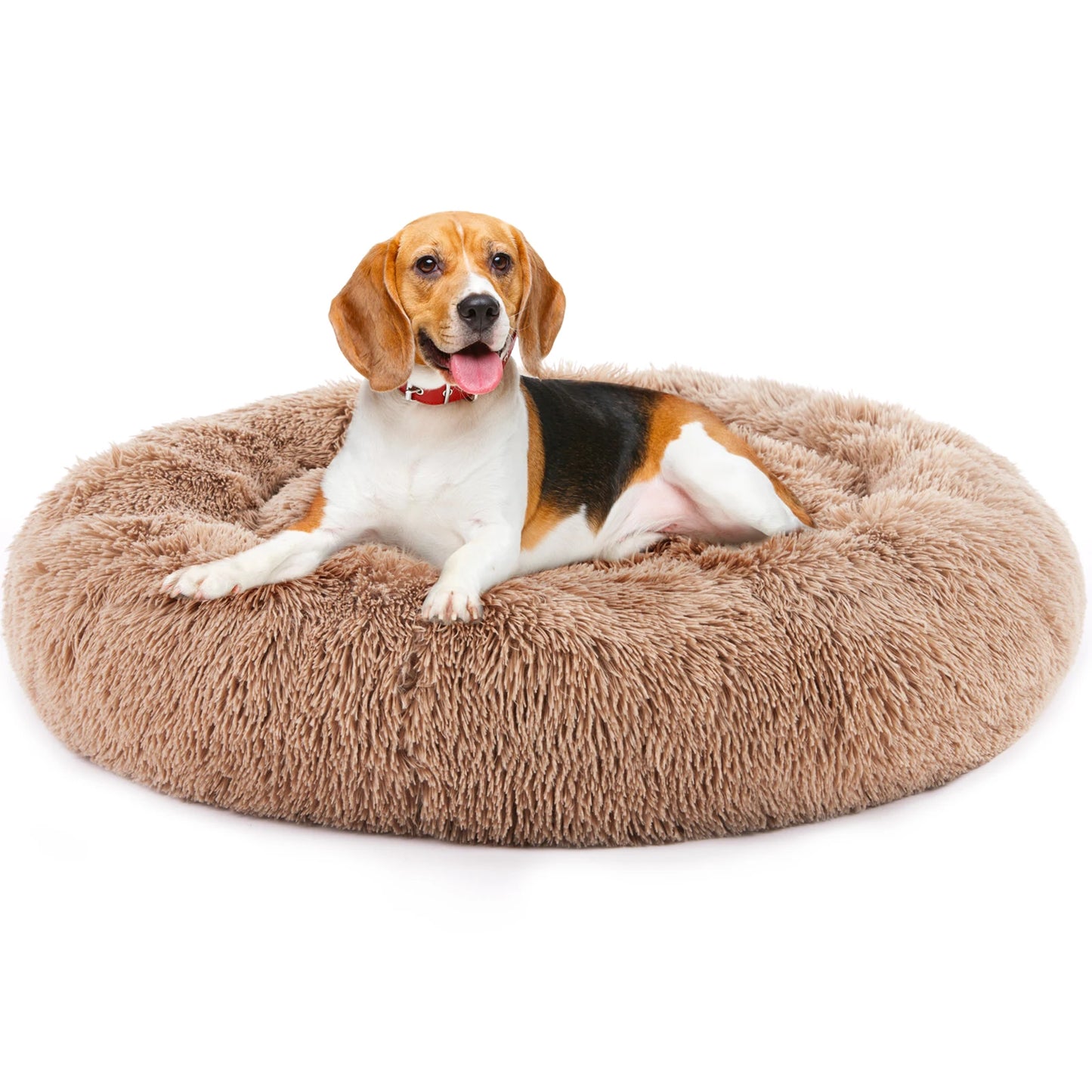 JHK Calming Dog Bed Plush Faux Fur Washable Non Slip