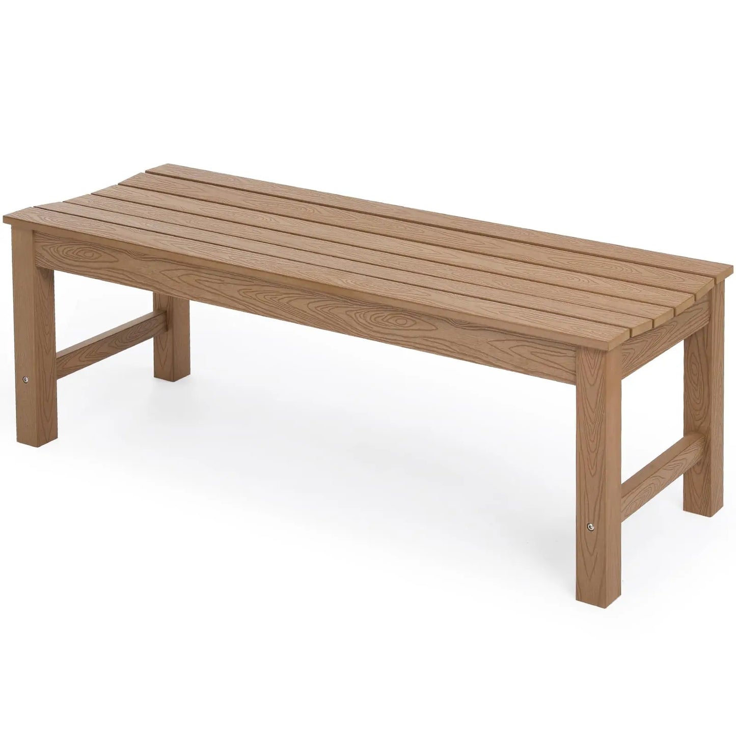 YTYIN All Weather Outdoor Bench 2 Person Poly Lumber 800lb