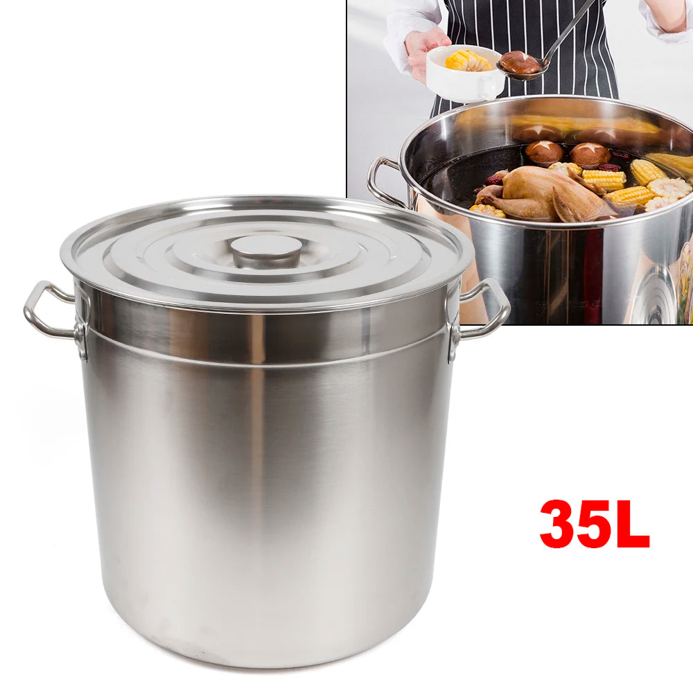 Stainless Steel Soup And Stock Pot With Lid Durable