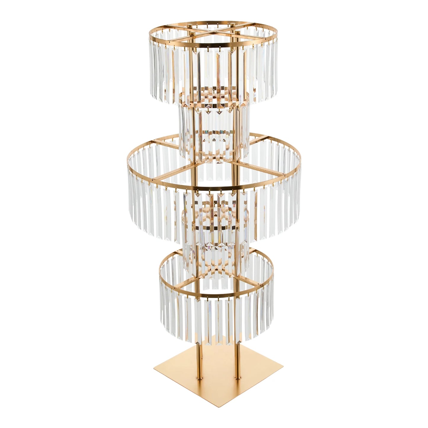 5-Tier Gold Wedding Flower Stand Iron And Acrylic Centerpiece