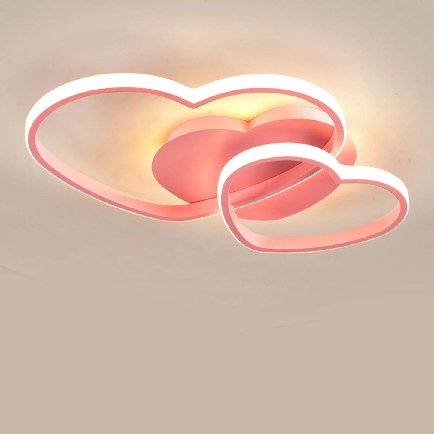 Heart Shaped Ceiling Light Modern Iron Acrylic Fixture