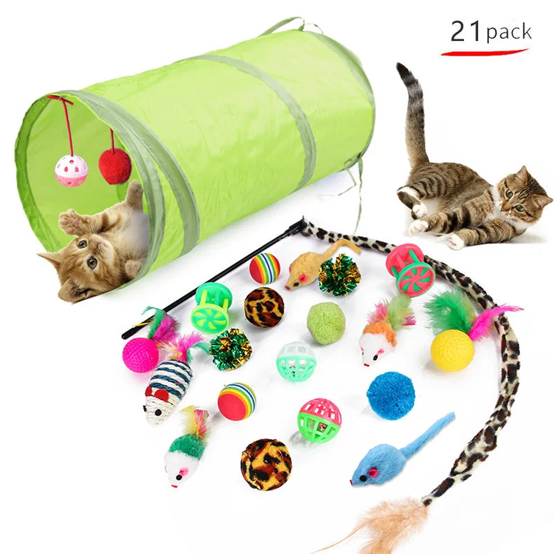 Kitten Toys Variety Pack Cat Toys Set With Sisal Mouse Bell Balls