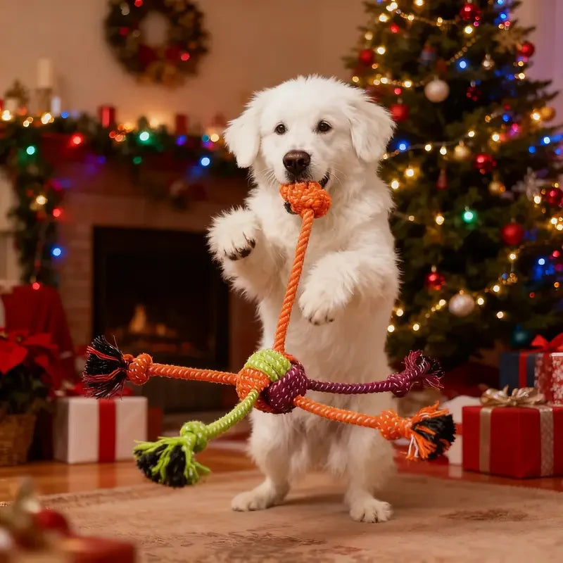 Durable Dog Rope Toy For Teeth Cleaning And Interactive Chewing