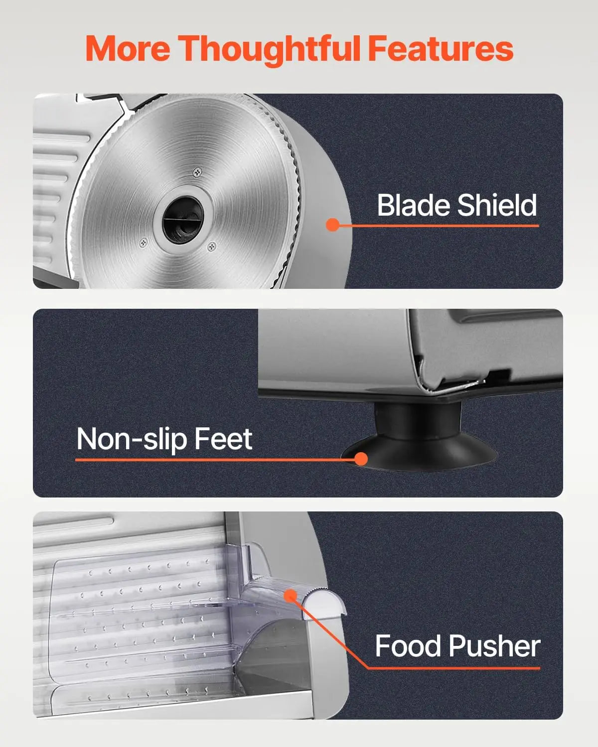 Electric Deli Food Slicer ETL Certified For Home Use