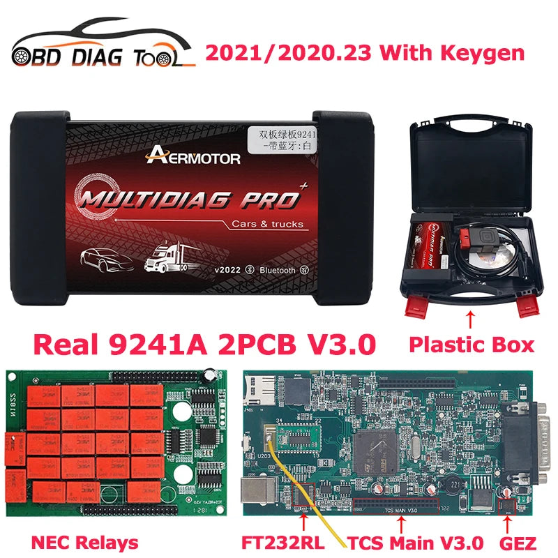 Aermotor Multidiag Pro Plus Bluetooth OBD2 Car Truck Scanner V3.0
