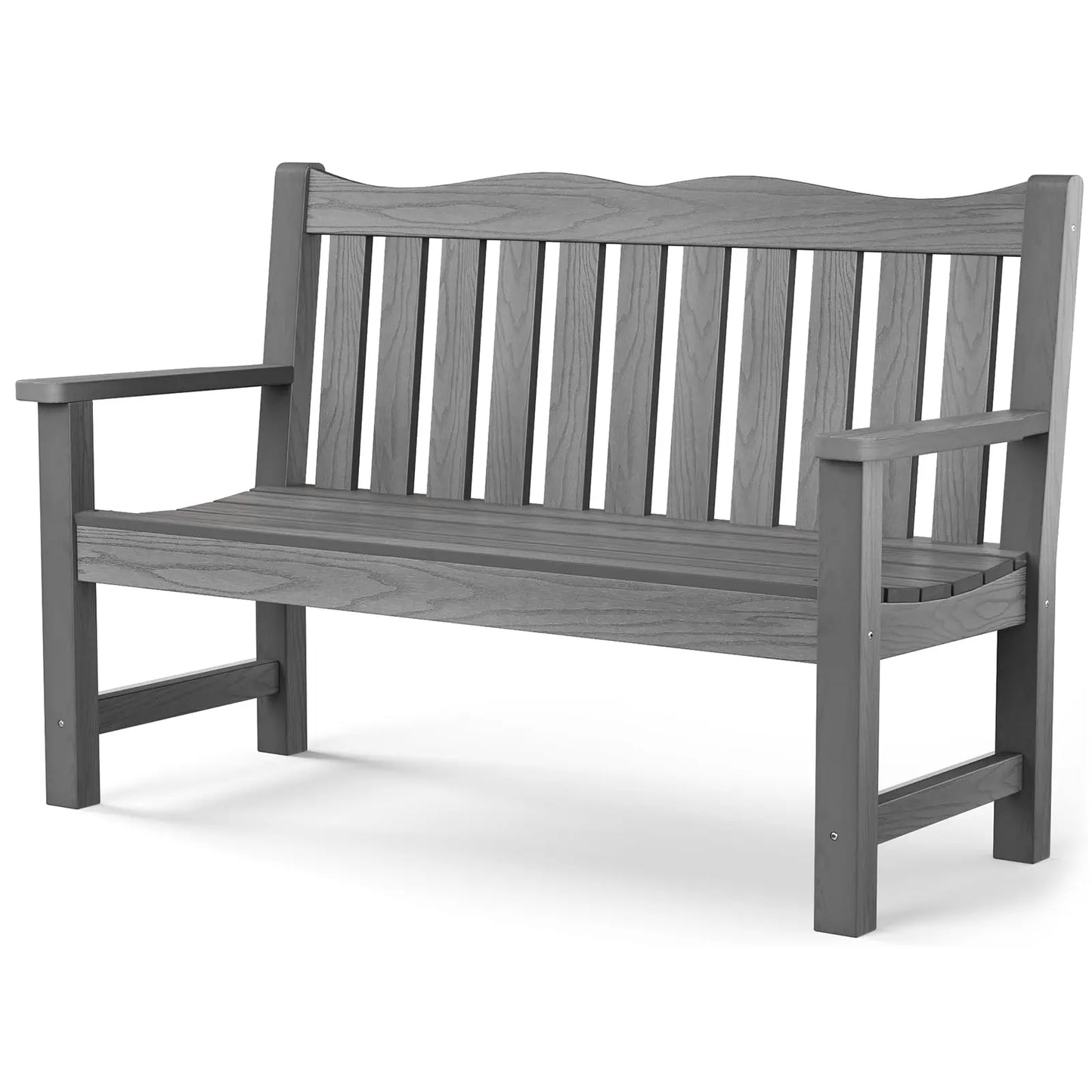 YTYIN All Weather Outdoor Bench 2 Person Poly Lumber 800lb