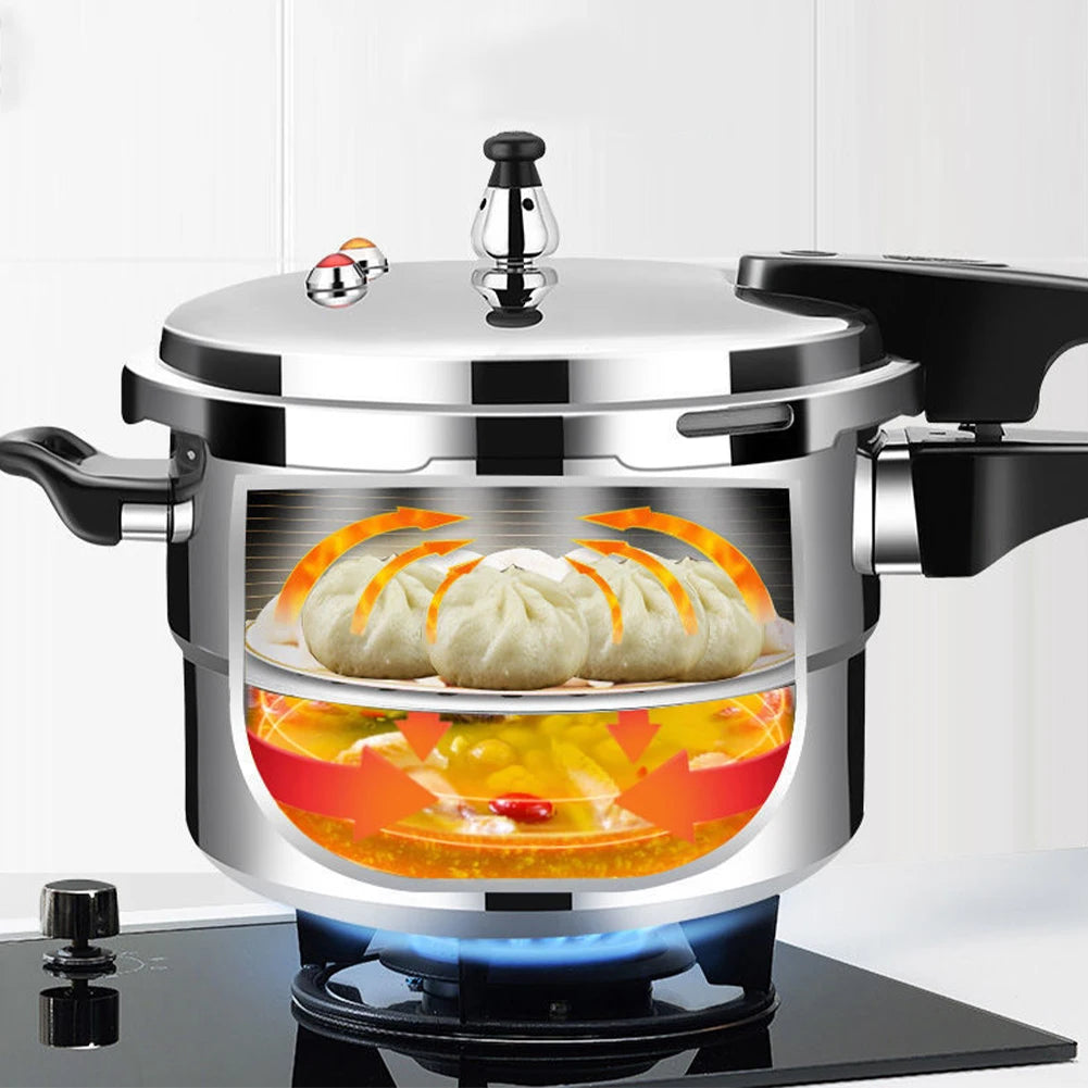 Aluminum Alloy Pressure Cooker With Steaming Plate For Induction Stove
