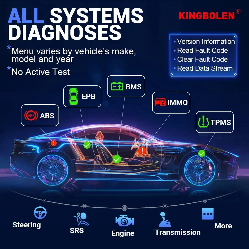 Kingbolen K7 All System Car Diagnostic Tool ECU Coding